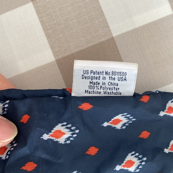 Rune Navy Patterned Travel Collapsible Tote Bag - Picture 7 of 9